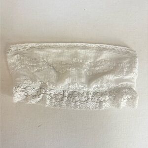 Free People Intimately White Lace Bandeau coquettegirl Top size M